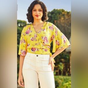 NWT MODCLOTH BEST IS YET TO COME WRAP TOP, Sz. M. VINTAGE FEEL, VERSATILE